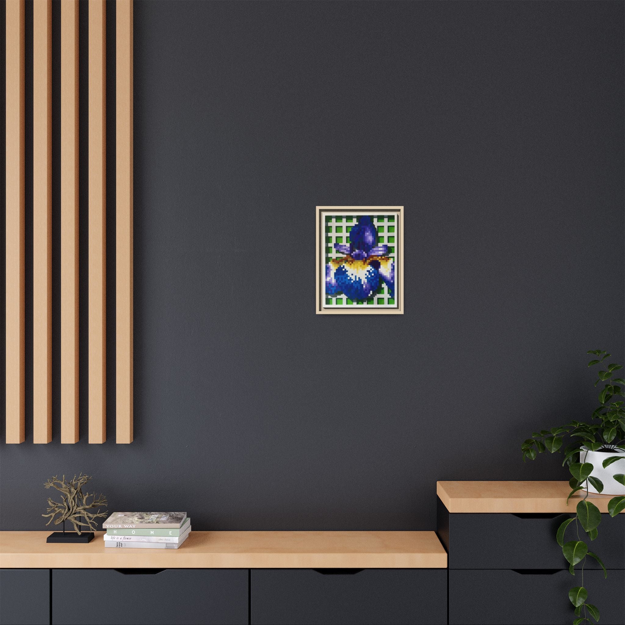 Iris 1 Painting - Framed Canvas Print