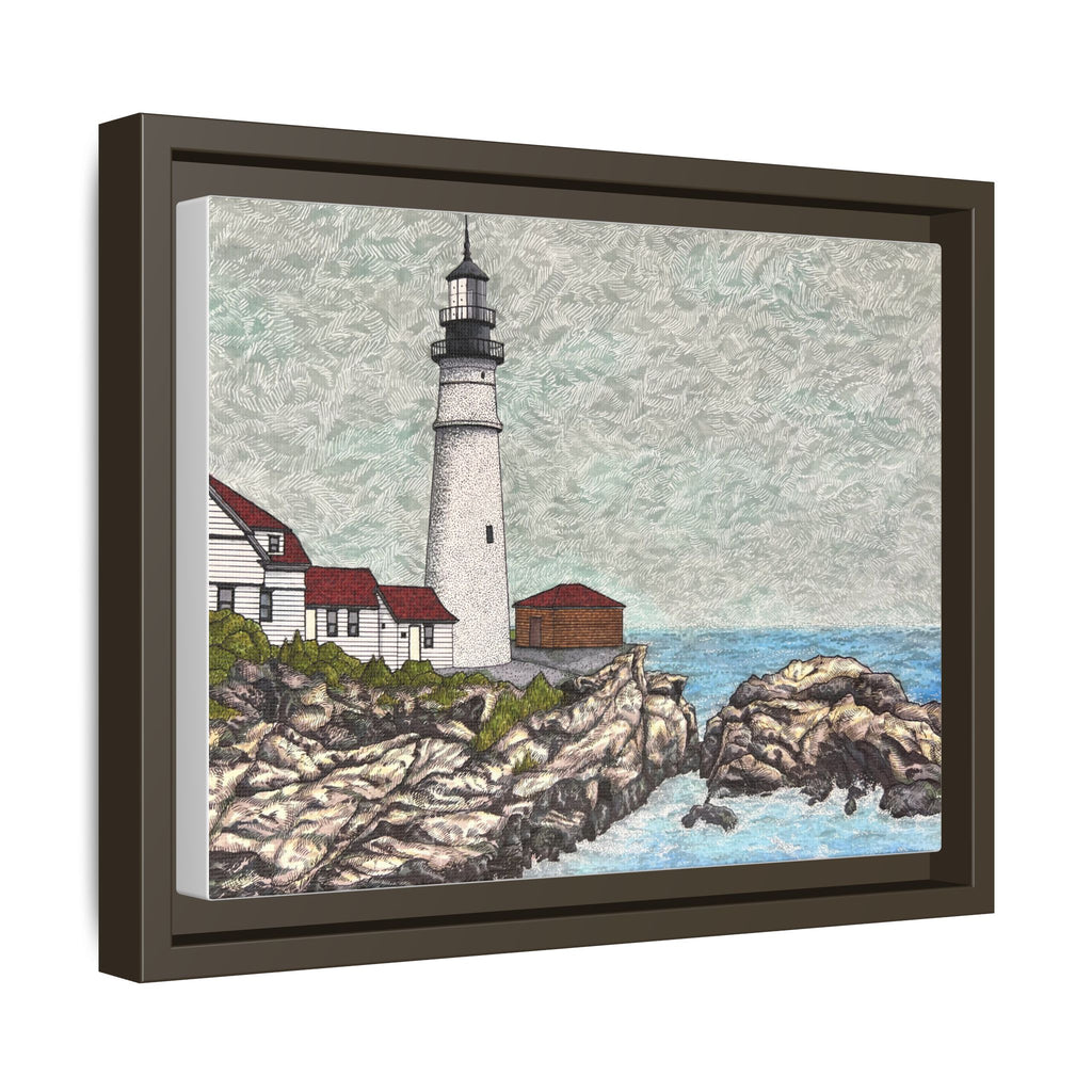 Framed Canvas Print - Portland Head Light