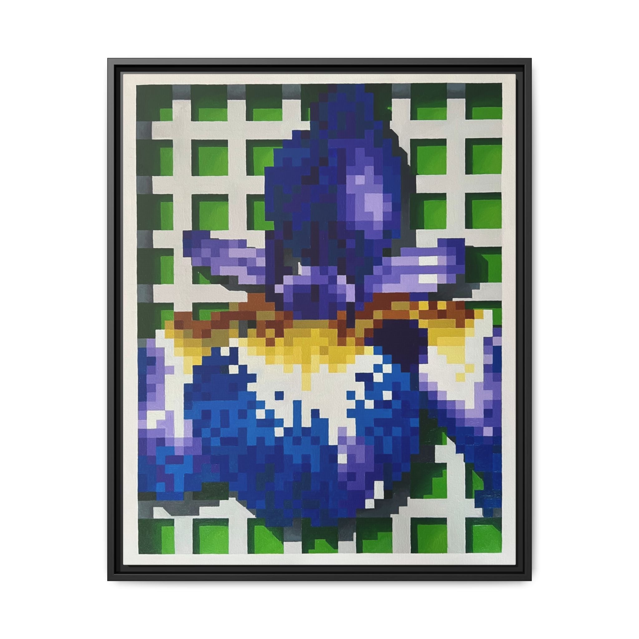 Iris 1 Painting - Framed Canvas Print