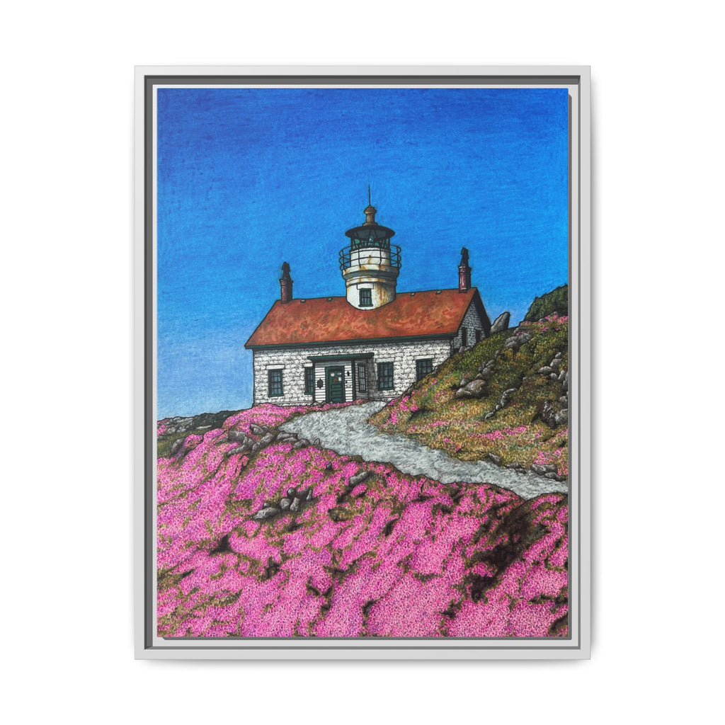 Crescent City Lighthouse - Framed Canvas Print