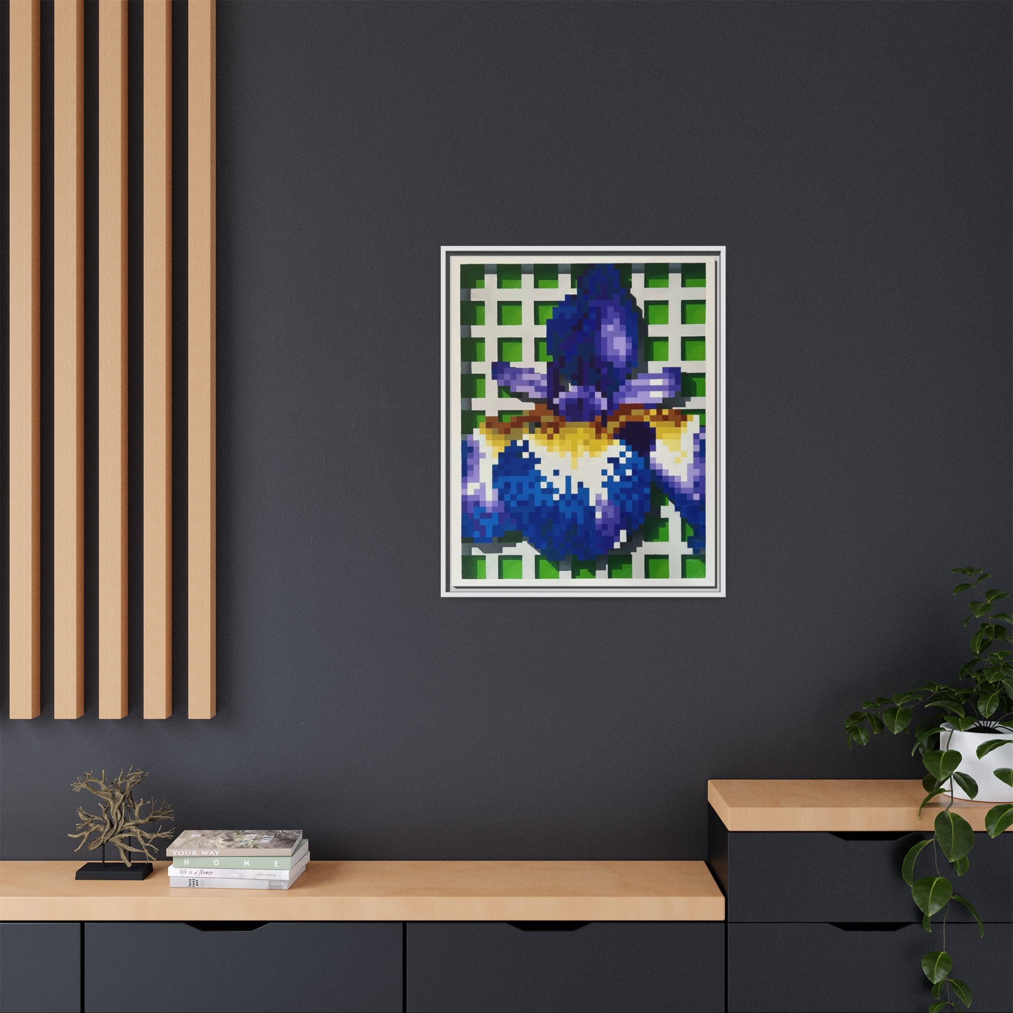 Iris 1 Painting - Framed Canvas Print