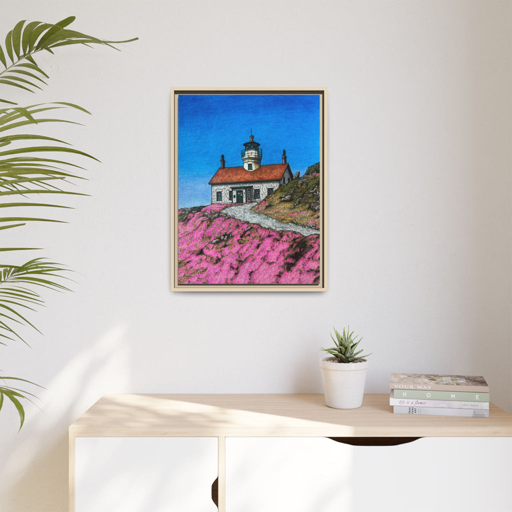 Crescent City Lighthouse - Framed Canvas Print