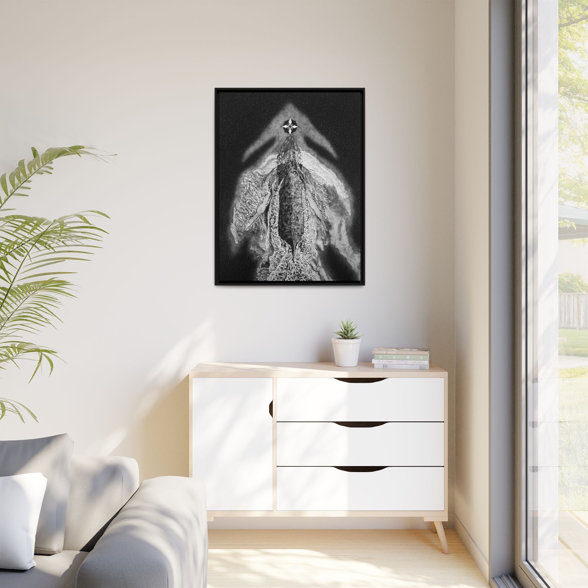 Framed Canvas Print - On the Nose