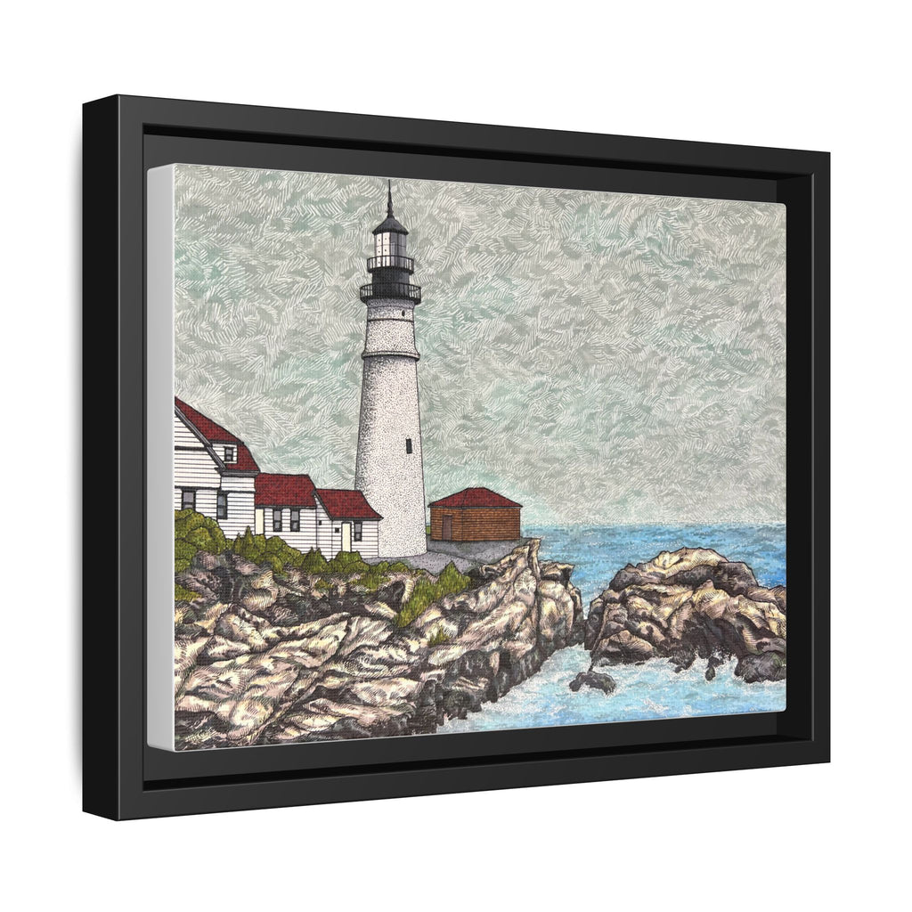 Framed Canvas Print - Portland Head Light