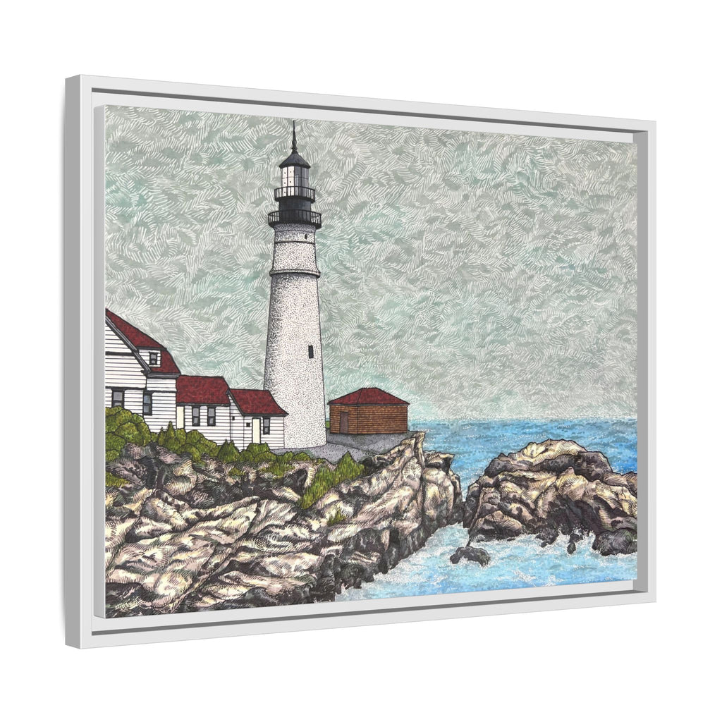 Portland Head Light -Framed Canvas Print