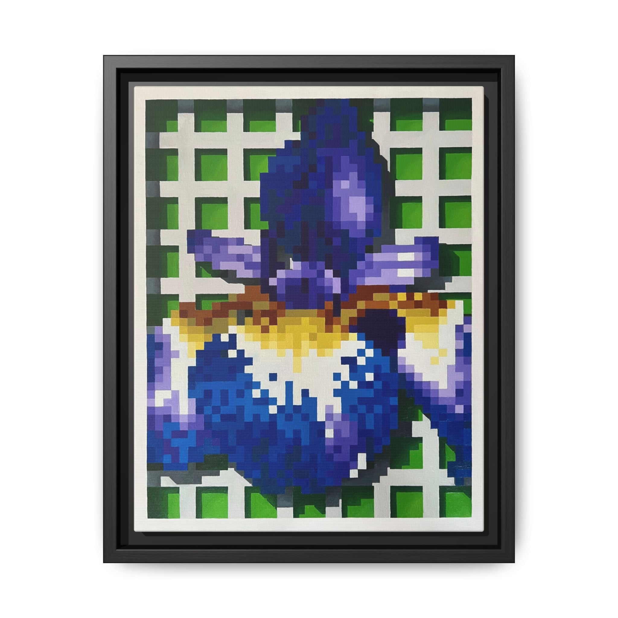 Iris 1 Painting - Framed Canvas Print