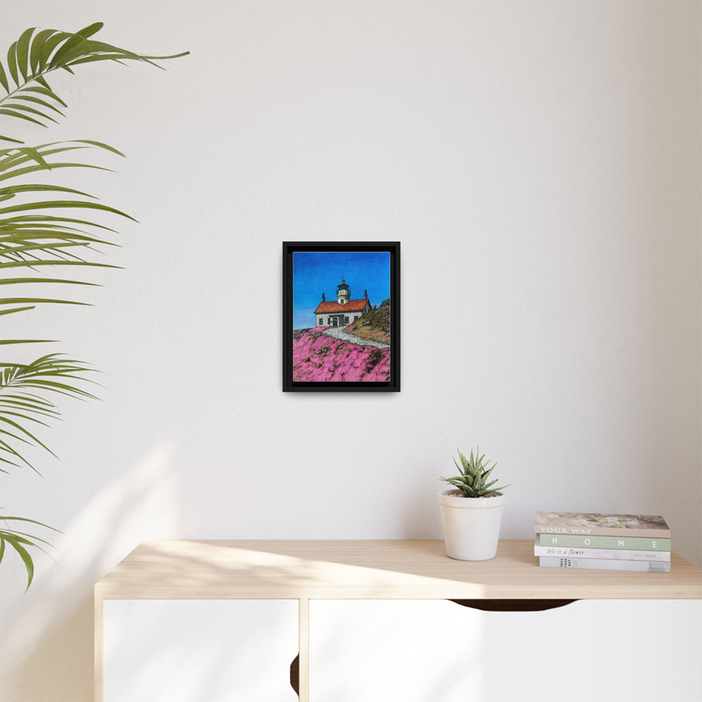 Crescent City Lighthouse - Framed Canvas Print