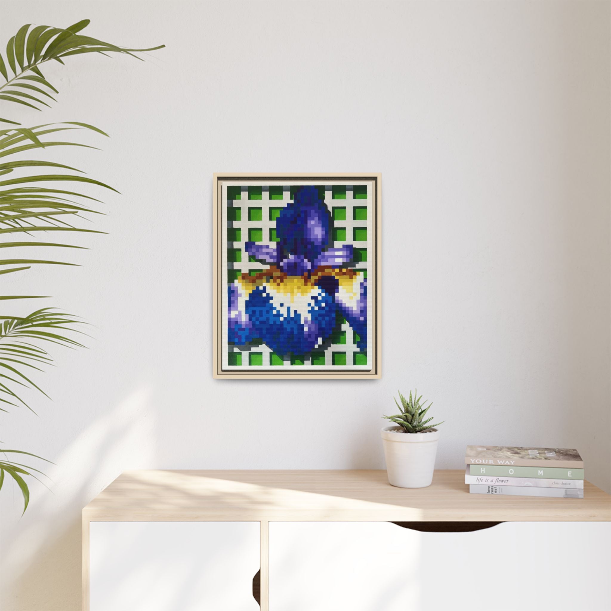 Iris 1 Painting - Framed Canvas Print