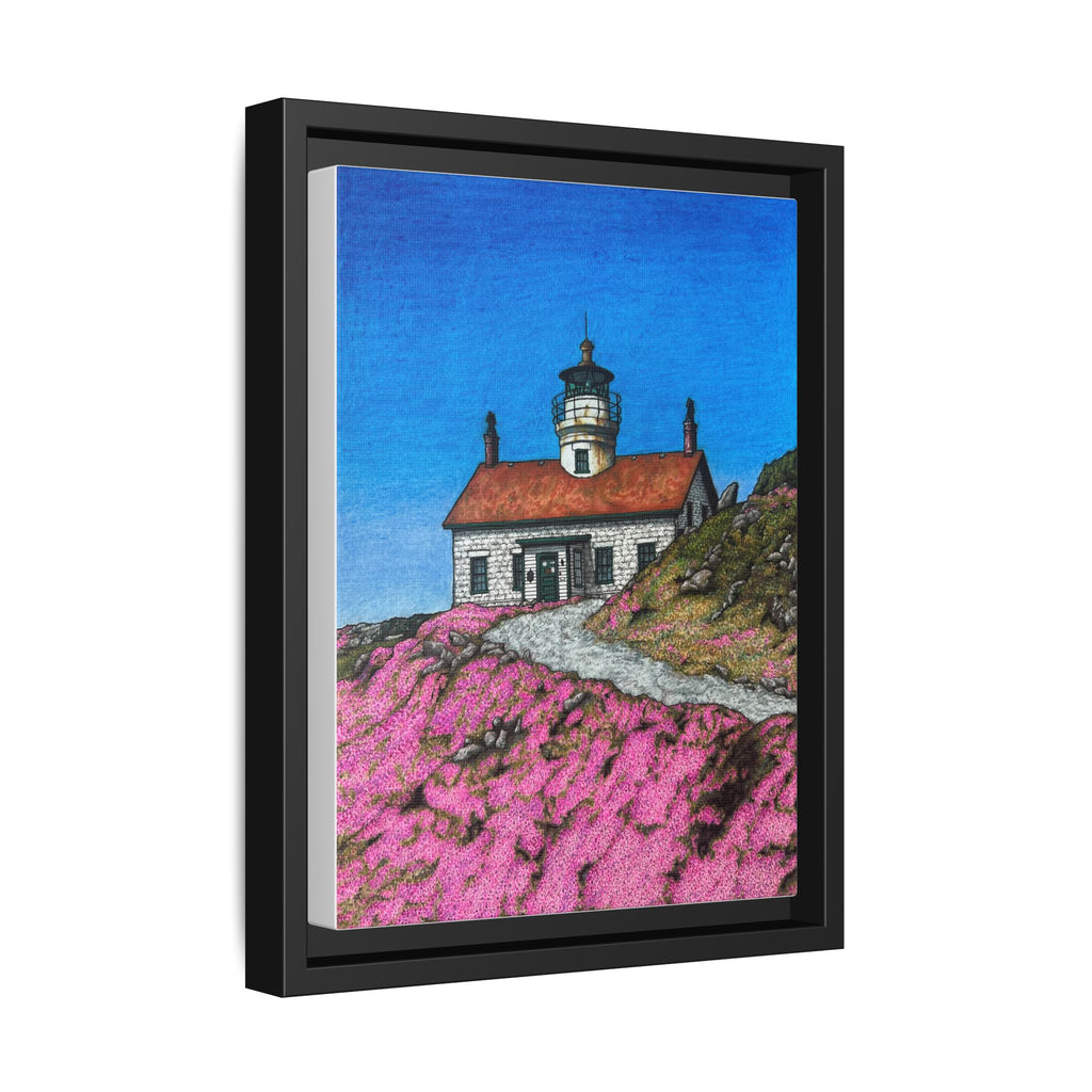 Crescent City Lighthouse - Framed Canvas Print