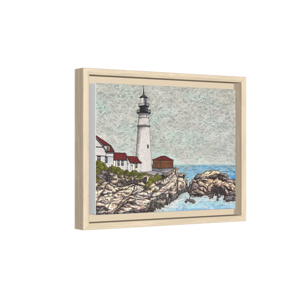 Framed Canvas Print - Portland Head Light