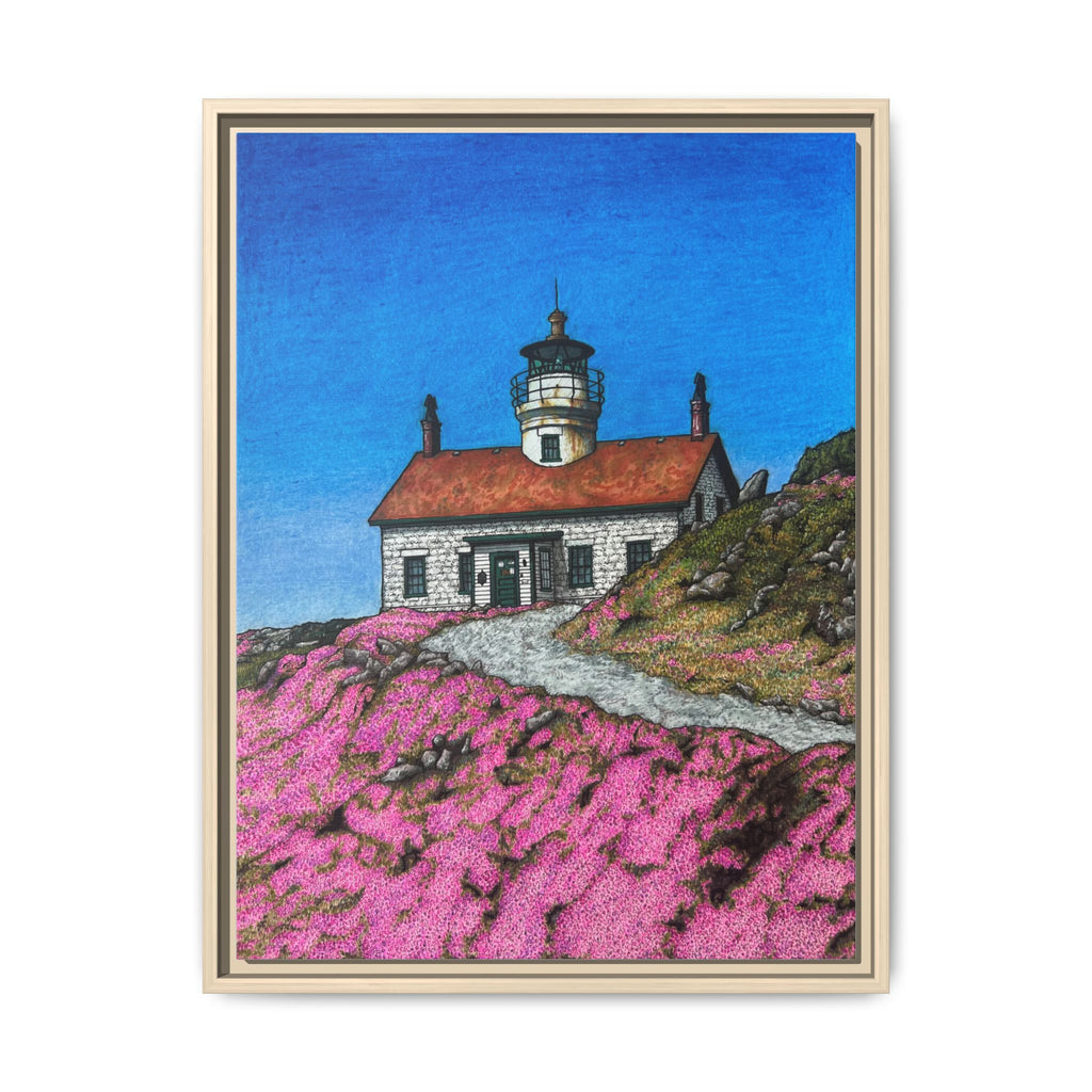 Crescent City Lighthouse - Framed Canvas Print