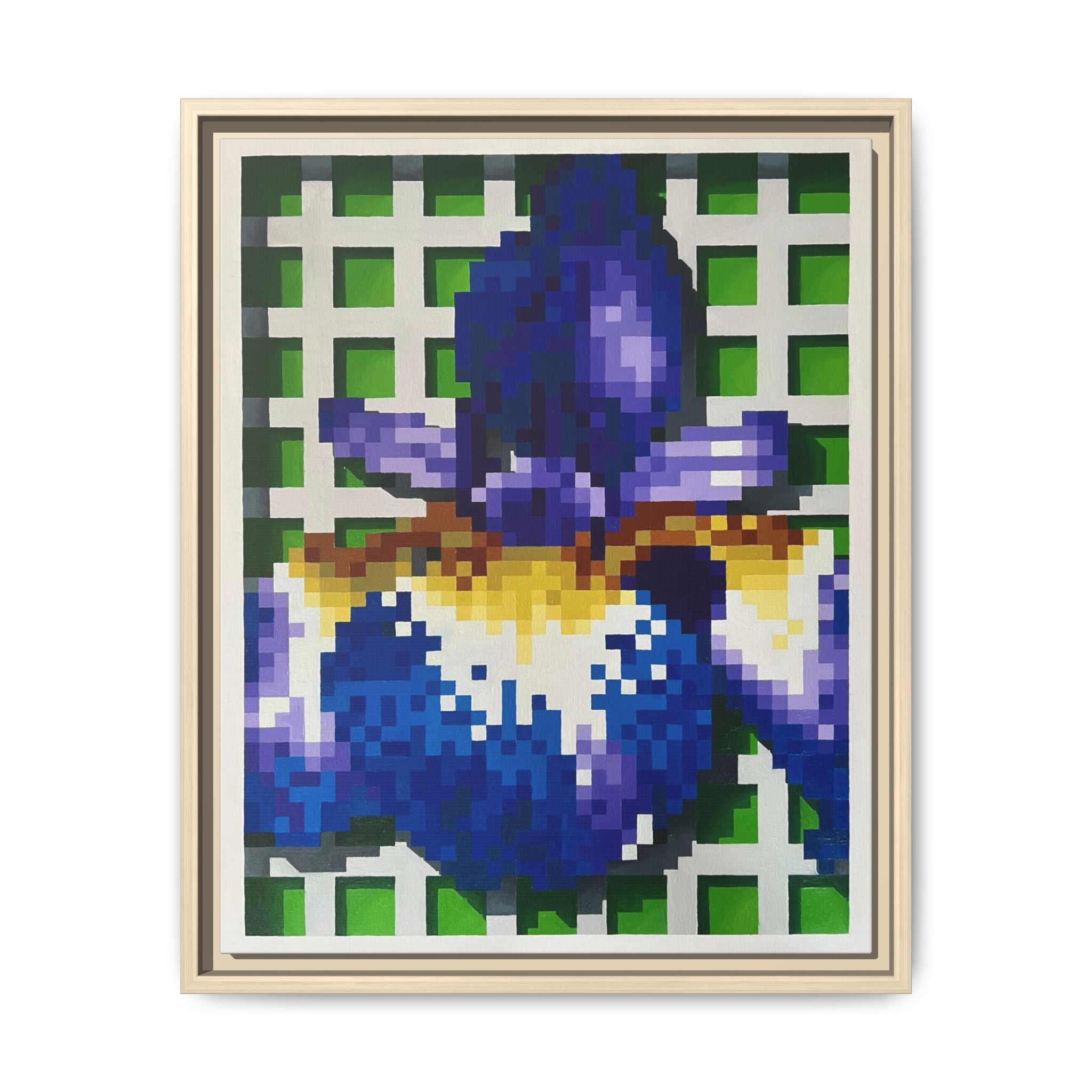 Iris 1 Painting - Framed Canvas Print