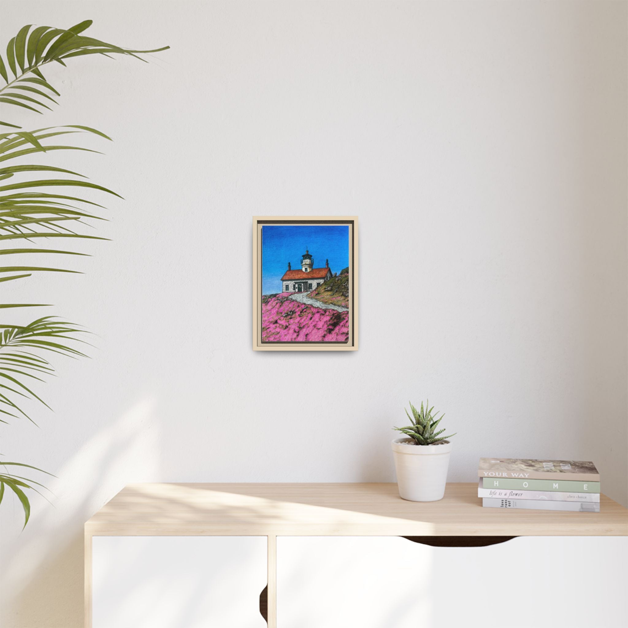 Crescent City Lighthouse - Framed Canvas Print