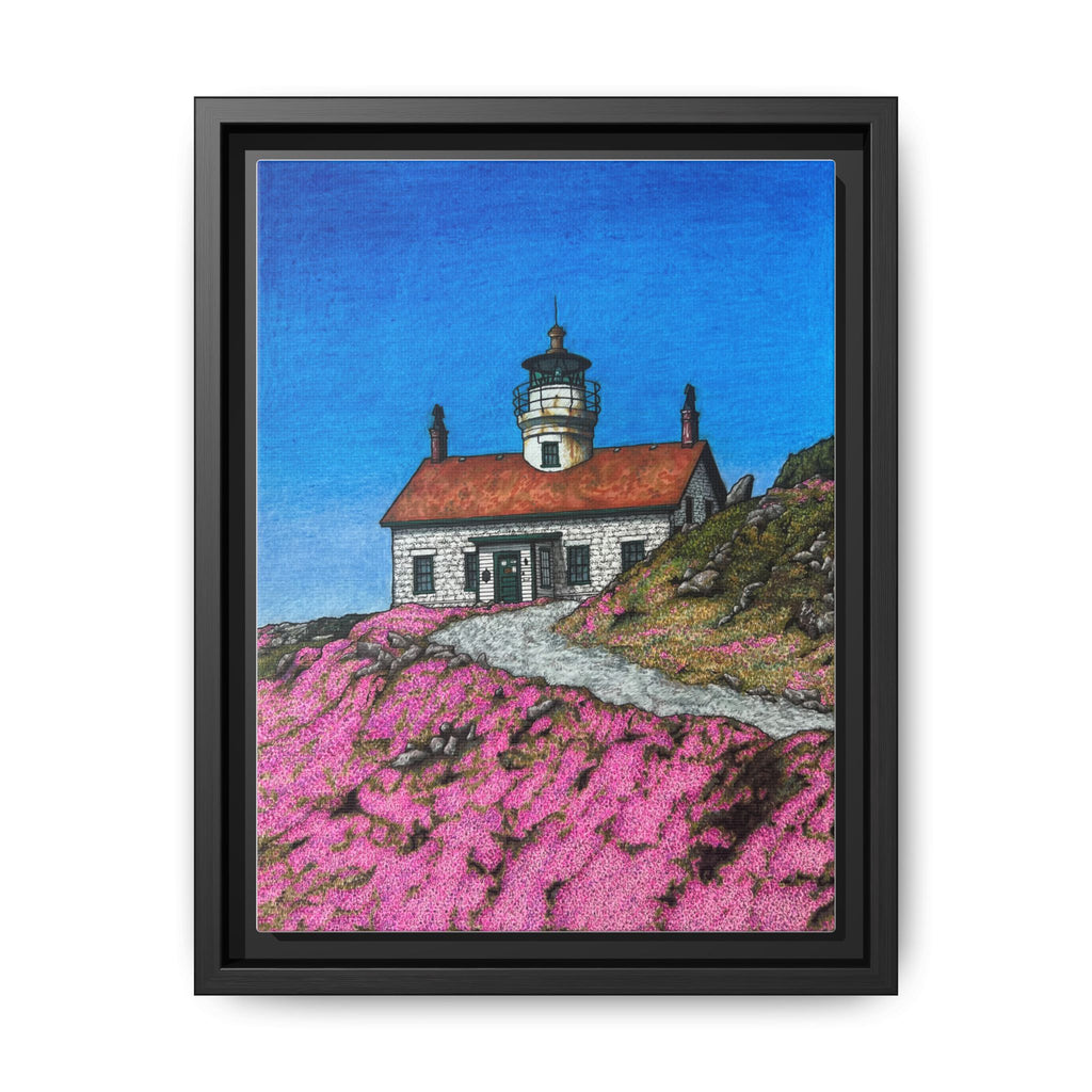 Crescent City Lighthouse - Framed Canvas Print