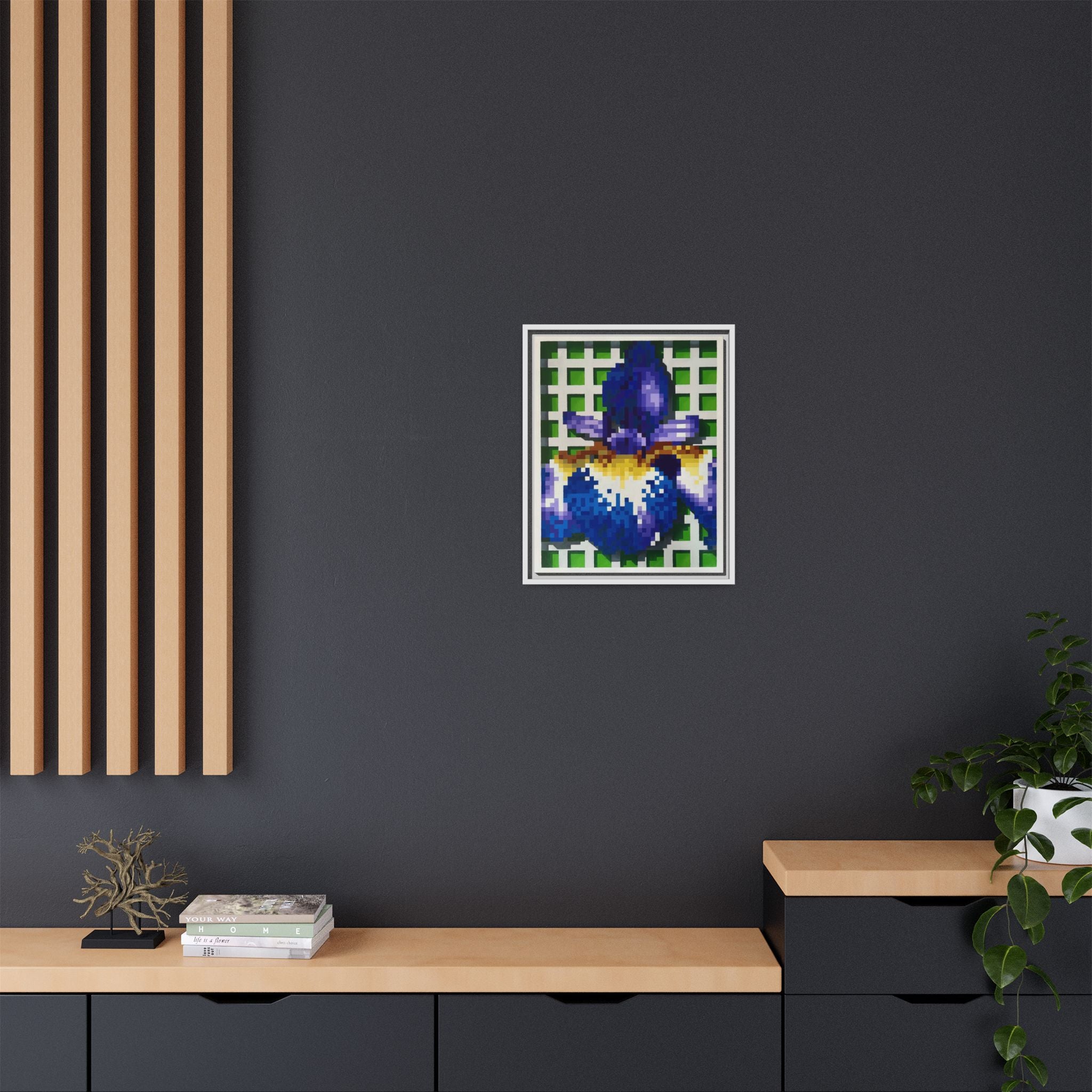 Iris 1 Painting - Framed Canvas Print