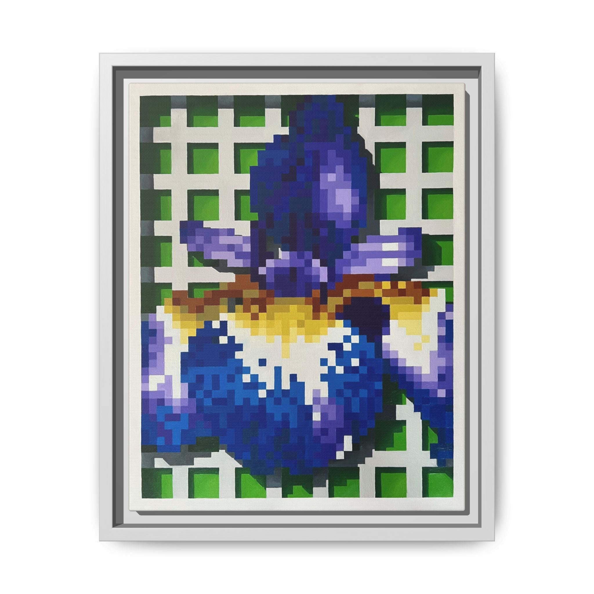 Iris 1 Painting - Framed Canvas Print