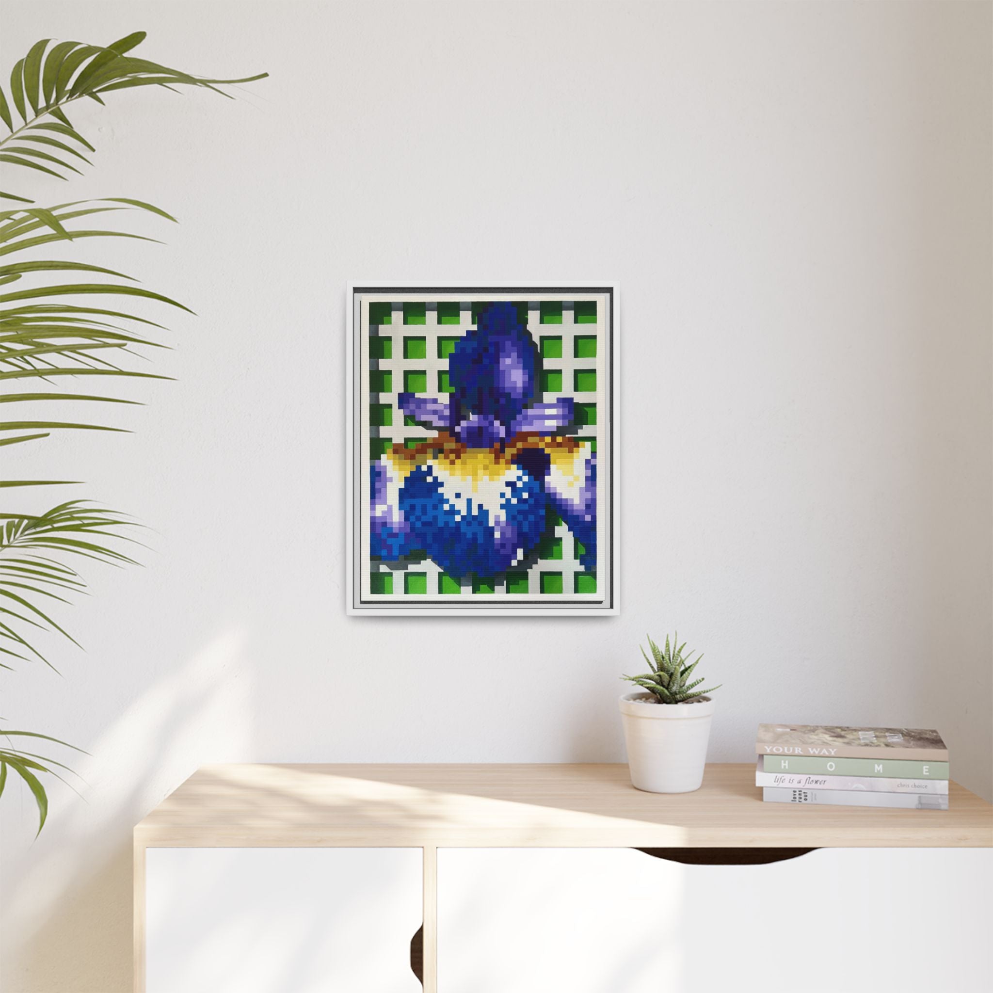 Iris 1 Painting - Framed Canvas Print
