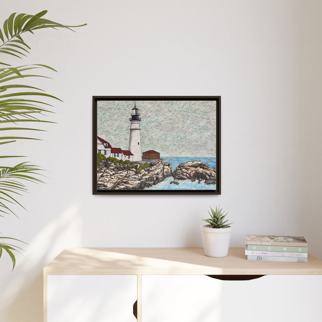 Framed Canvas Print - Portland Head Light