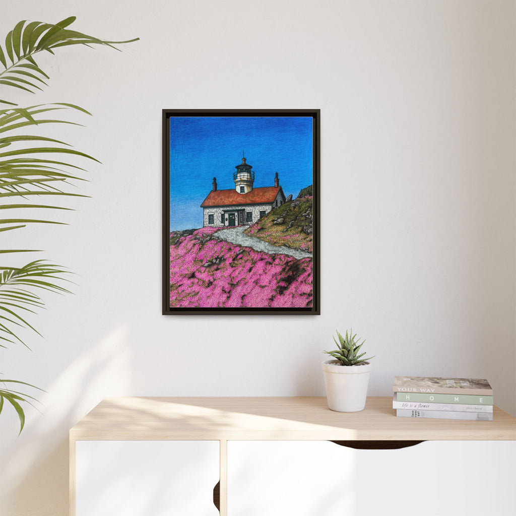 Crescent City Lighthouse - Framed Canvas Print