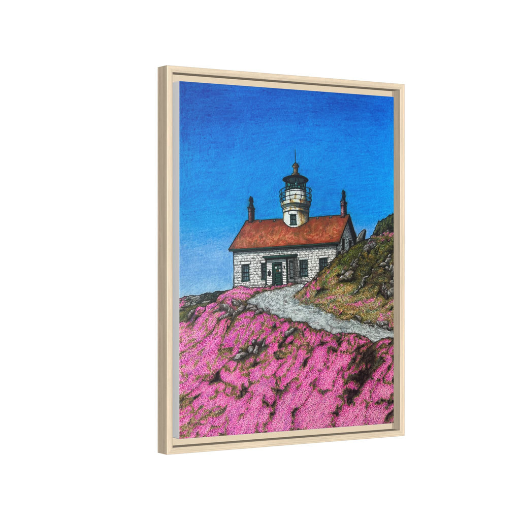 Crescent City Lighthouse - Framed Canvas Print