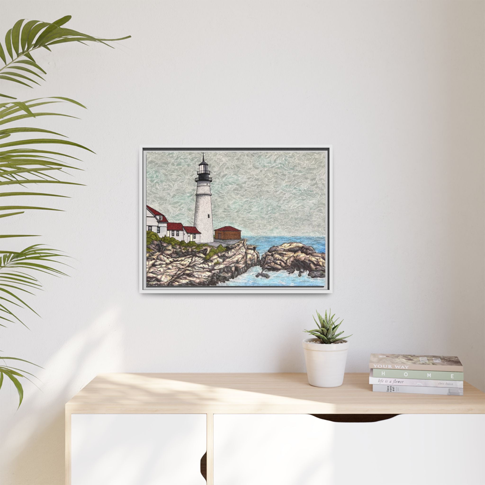 Framed Canvas Print - Portland Head Light