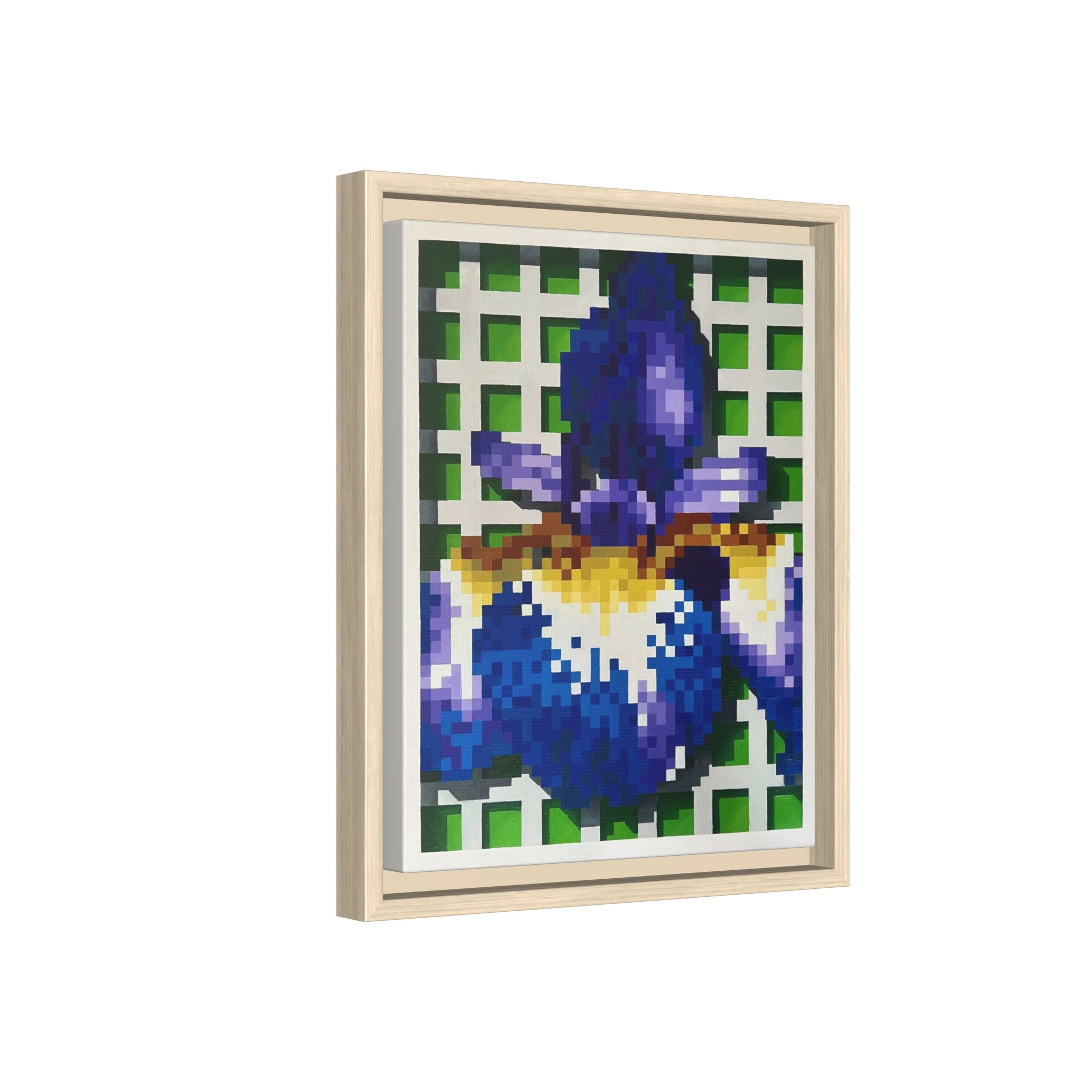 Iris 1 Painting - Framed Canvas Print