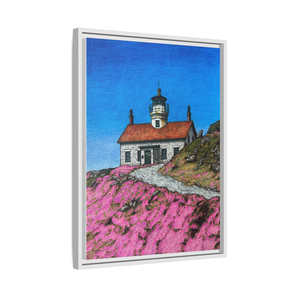 Crescent City Lighthouse - Framed Canvas Print