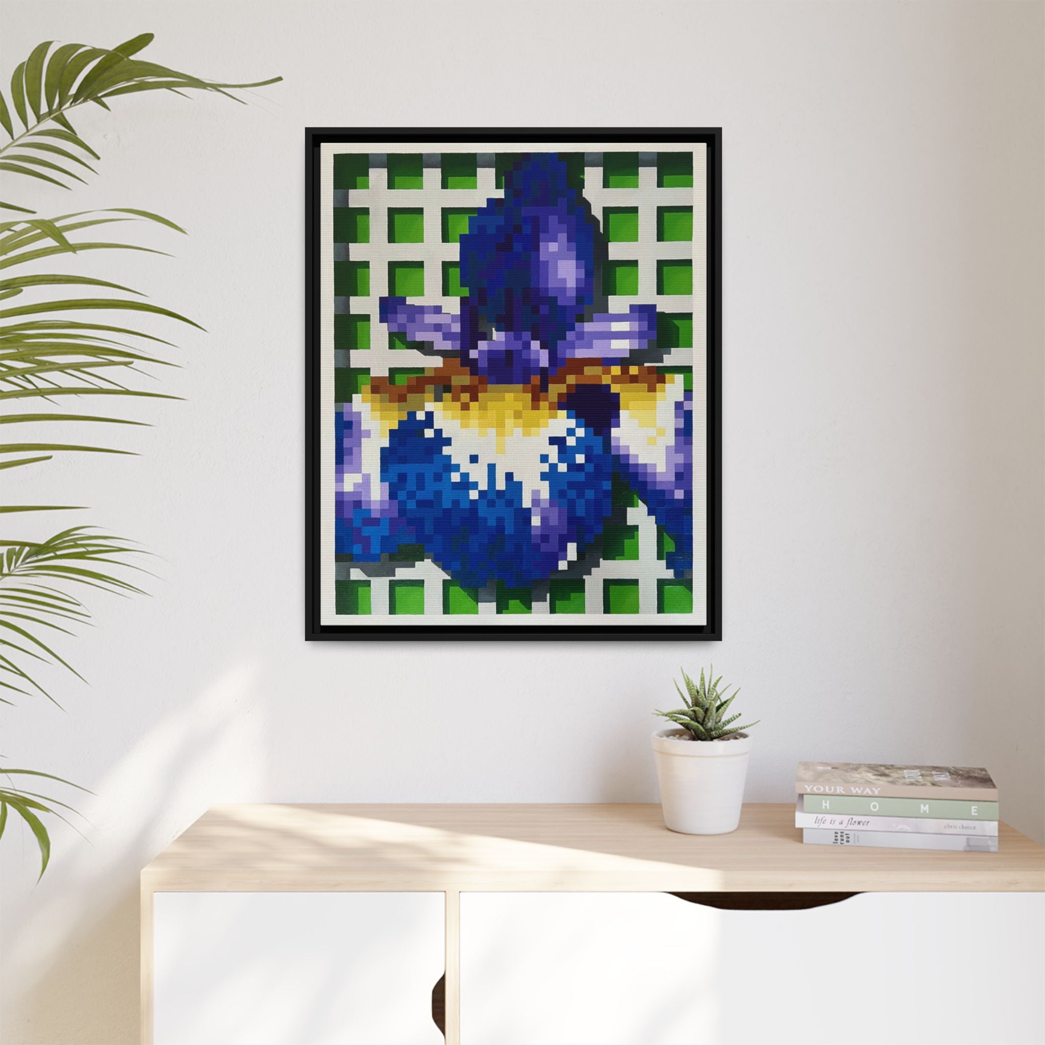 Iris 1 Painting - Framed Canvas Print