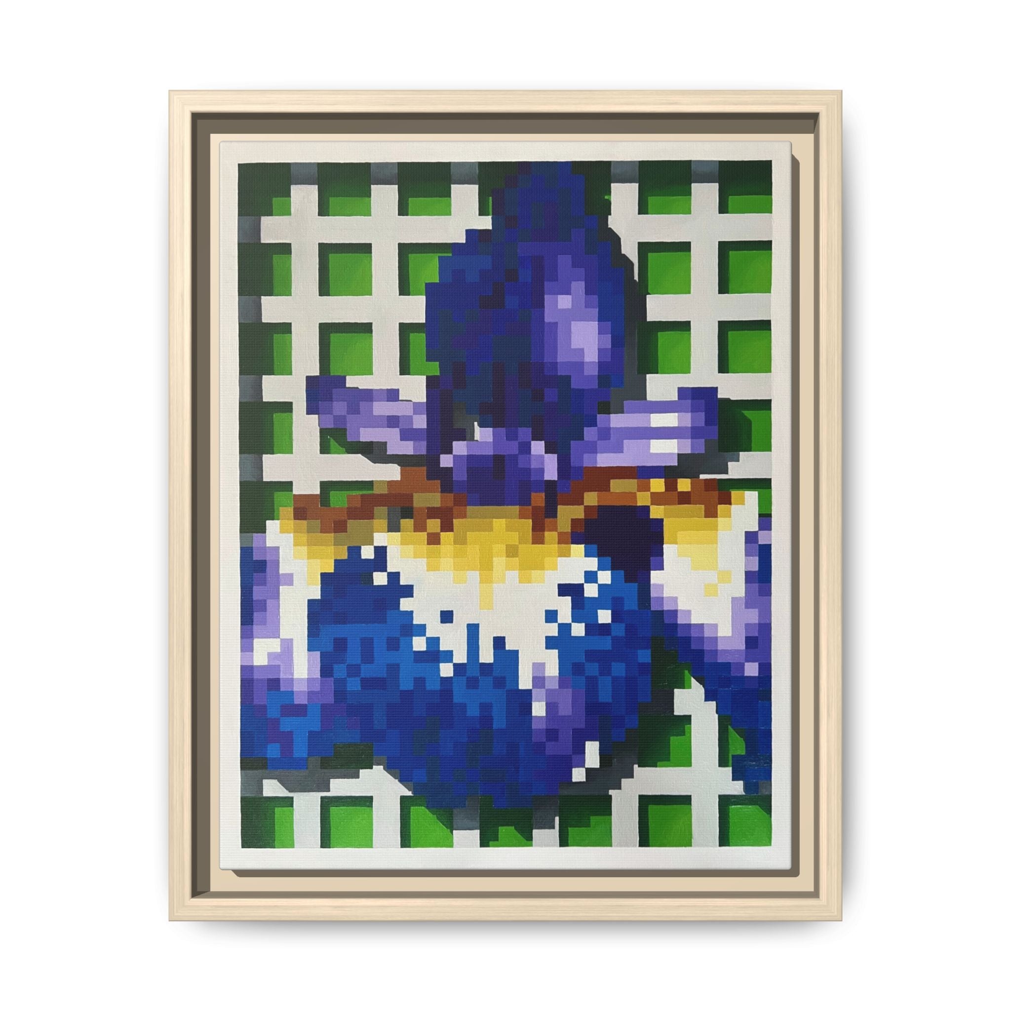 Iris 1 Painting - Framed Canvas Print