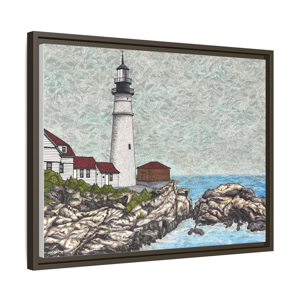 Portland Head Light -Framed Canvas Print
