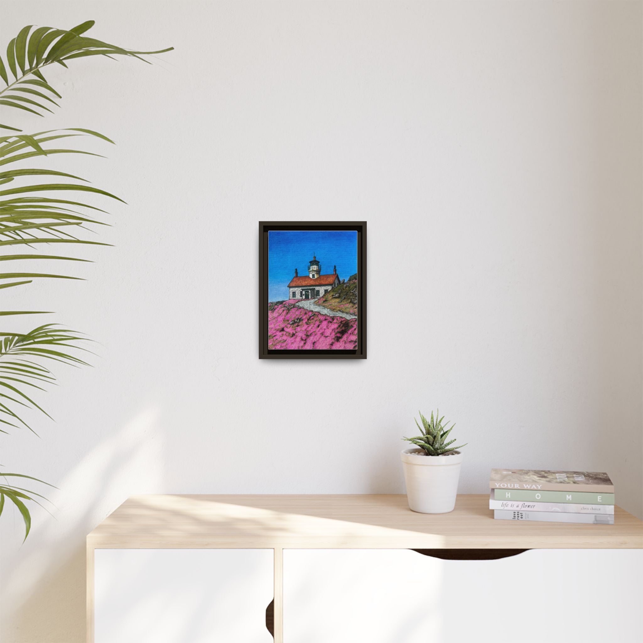 Crescent City Lighthouse - Framed Canvas Print