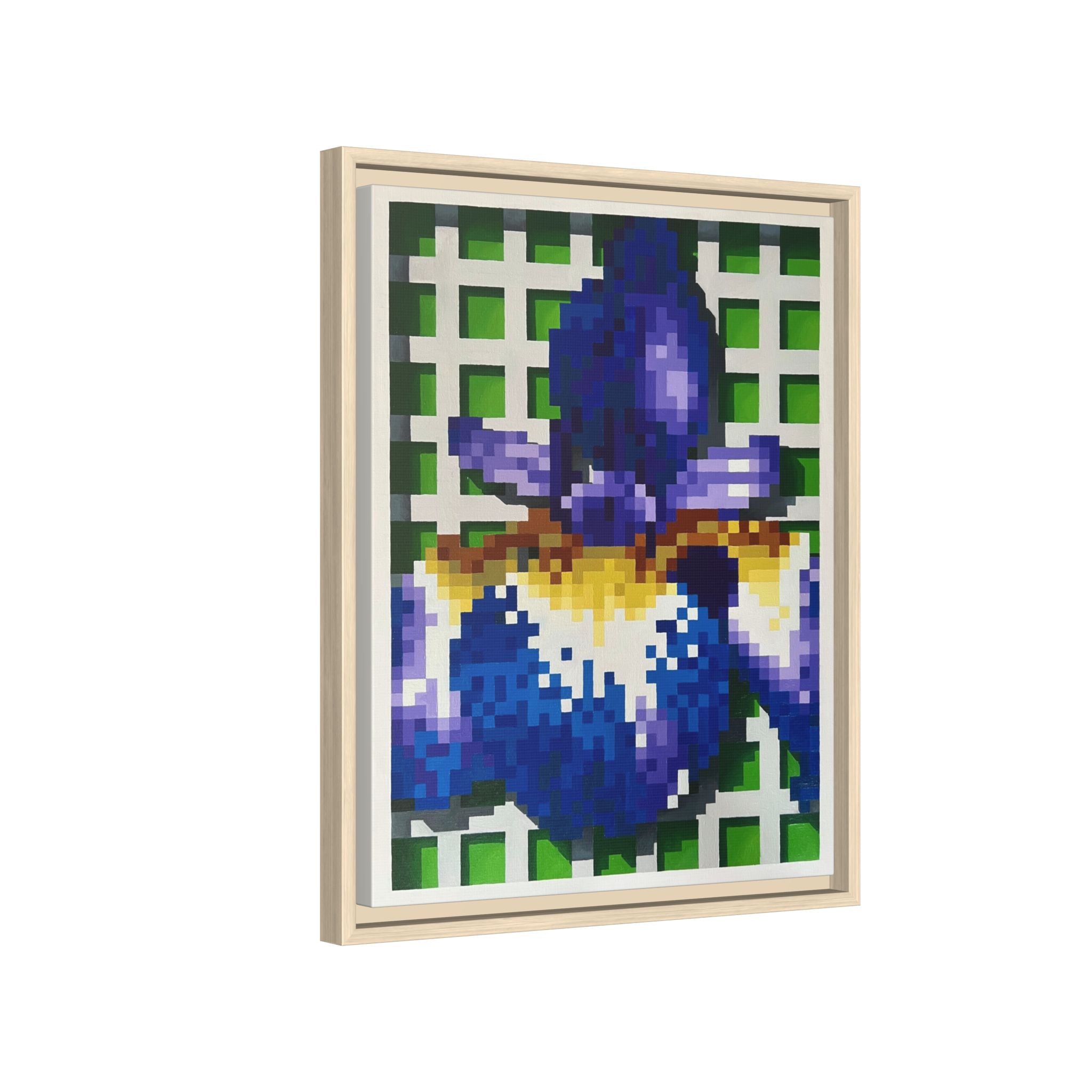 Iris 1 Painting - Framed Canvas Print