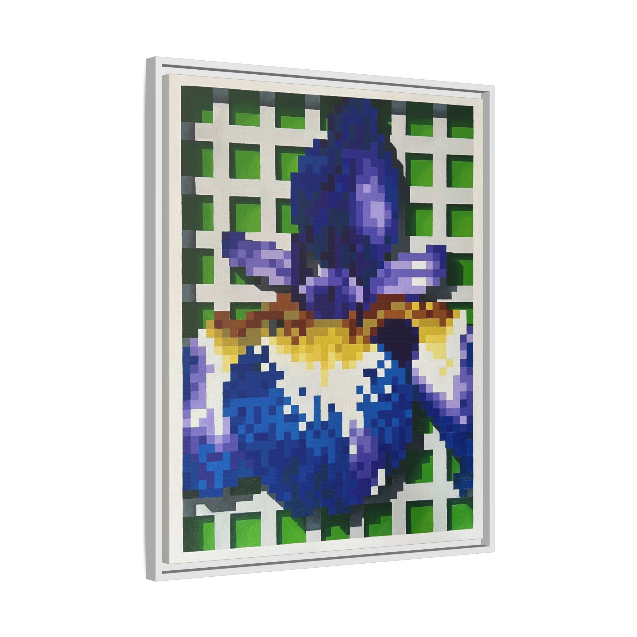 Iris 1 Painting - Framed Canvas Print