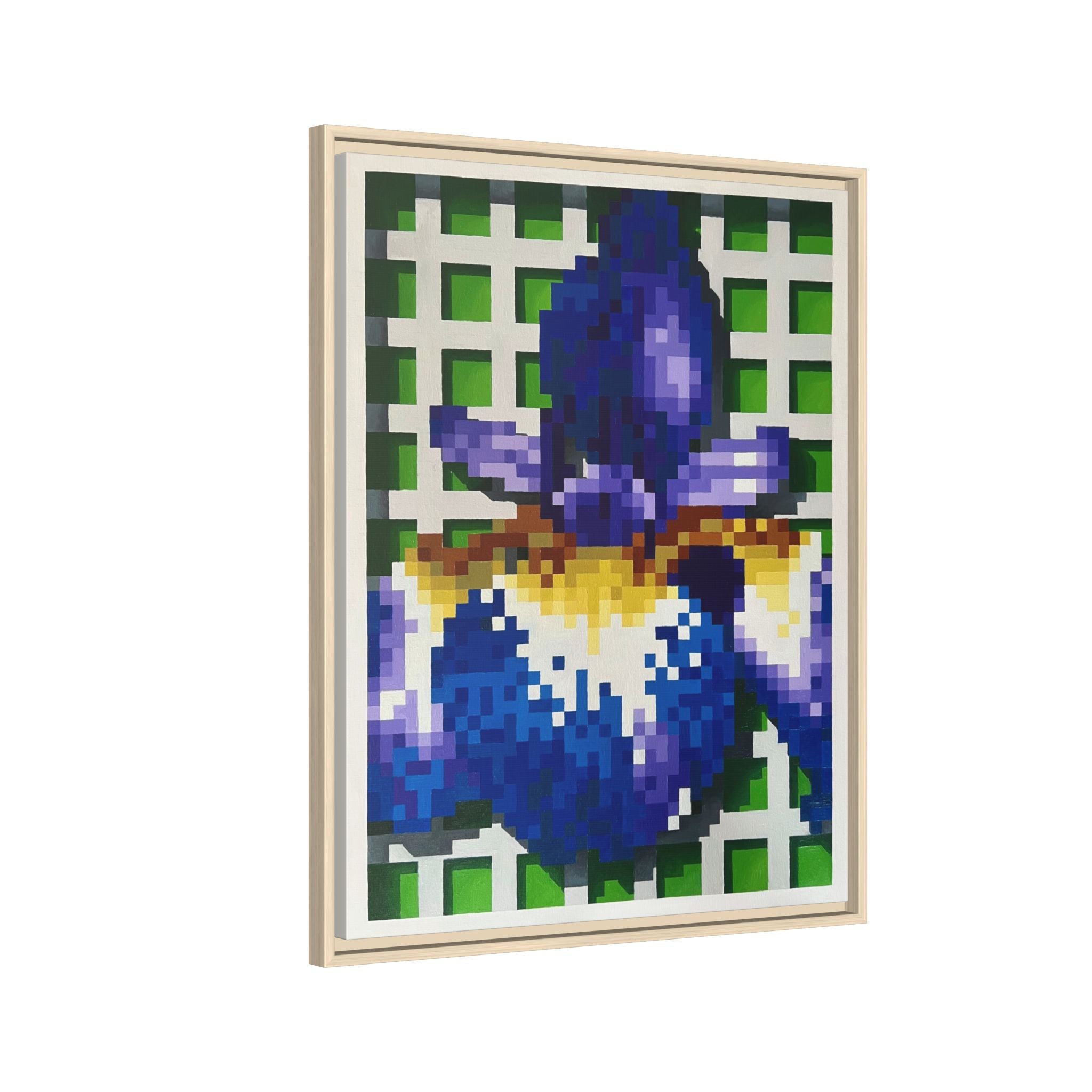 Iris 1 Painting - Framed Canvas Print