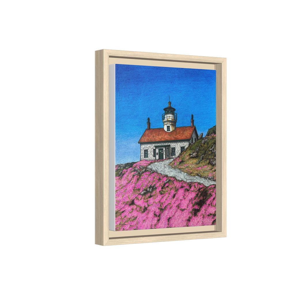 Crescent City Lighthouse - Framed Canvas Print