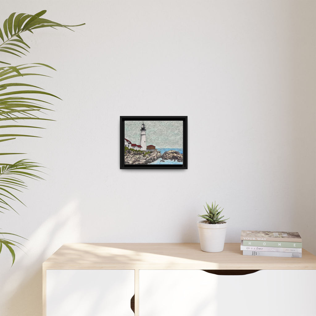 Portland Head Light -Framed Canvas Print