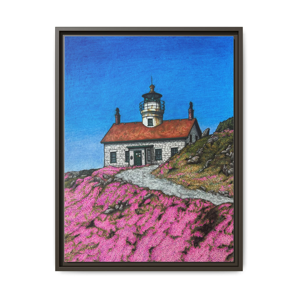 Crescent City Lighthouse - Framed Canvas Print