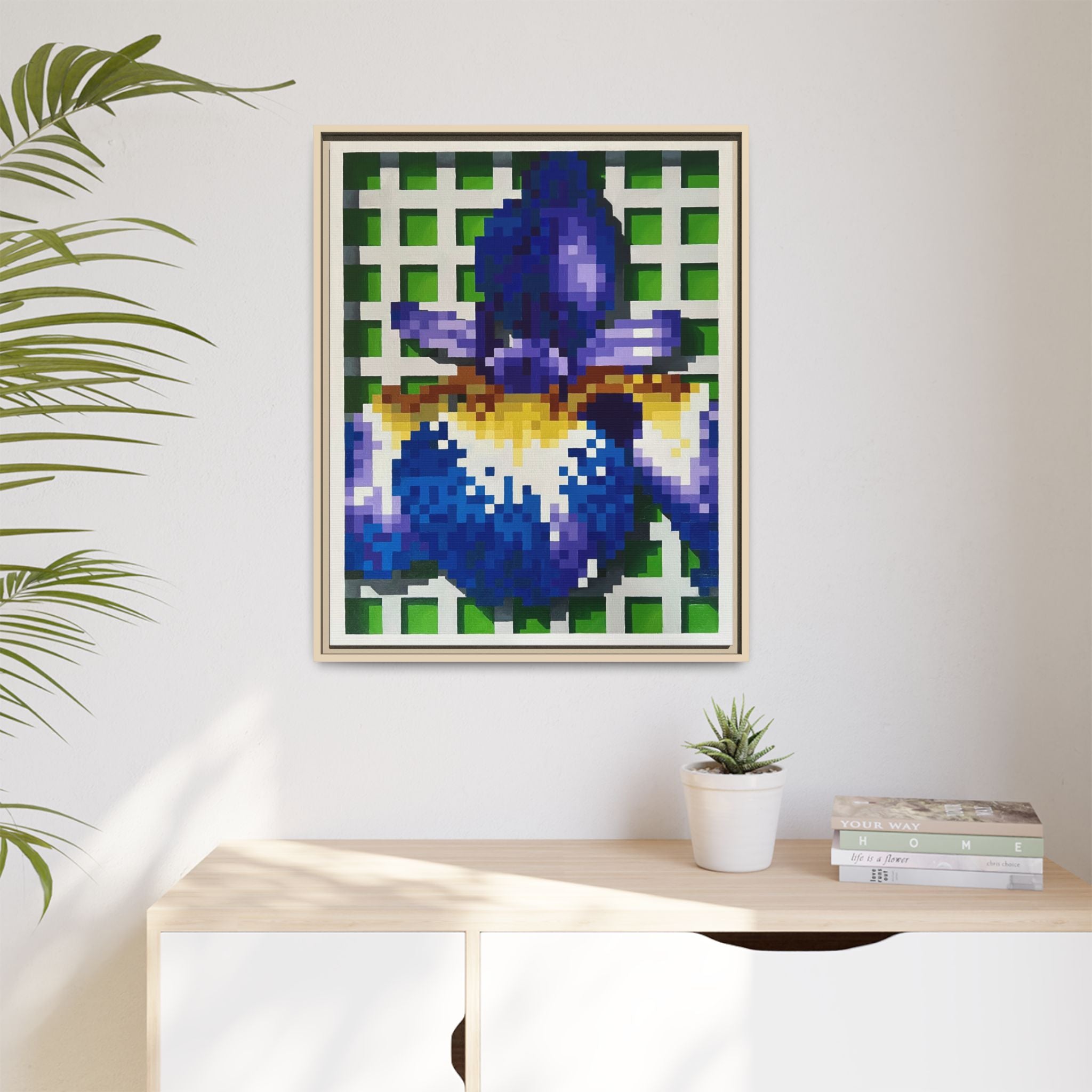 Iris 1 Painting - Framed Canvas Print