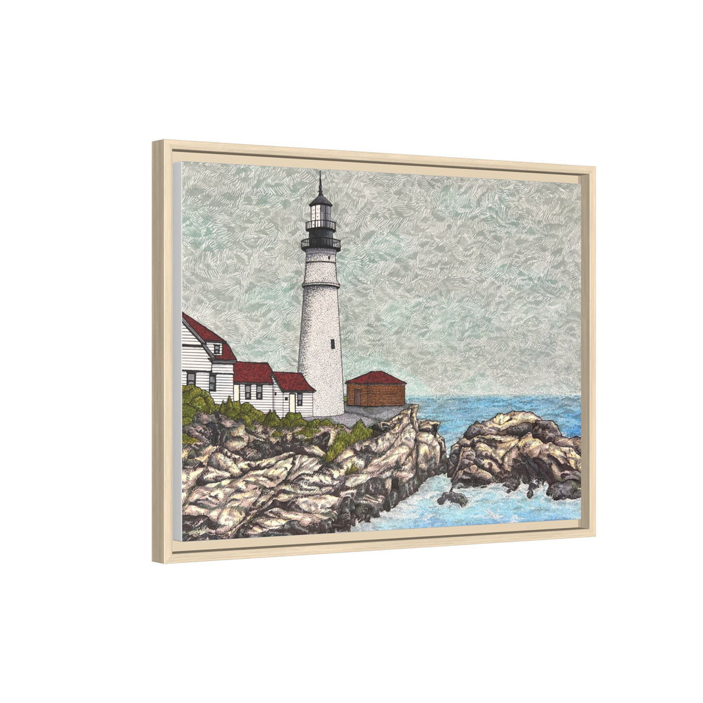 Framed Canvas Print - Portland Head Light