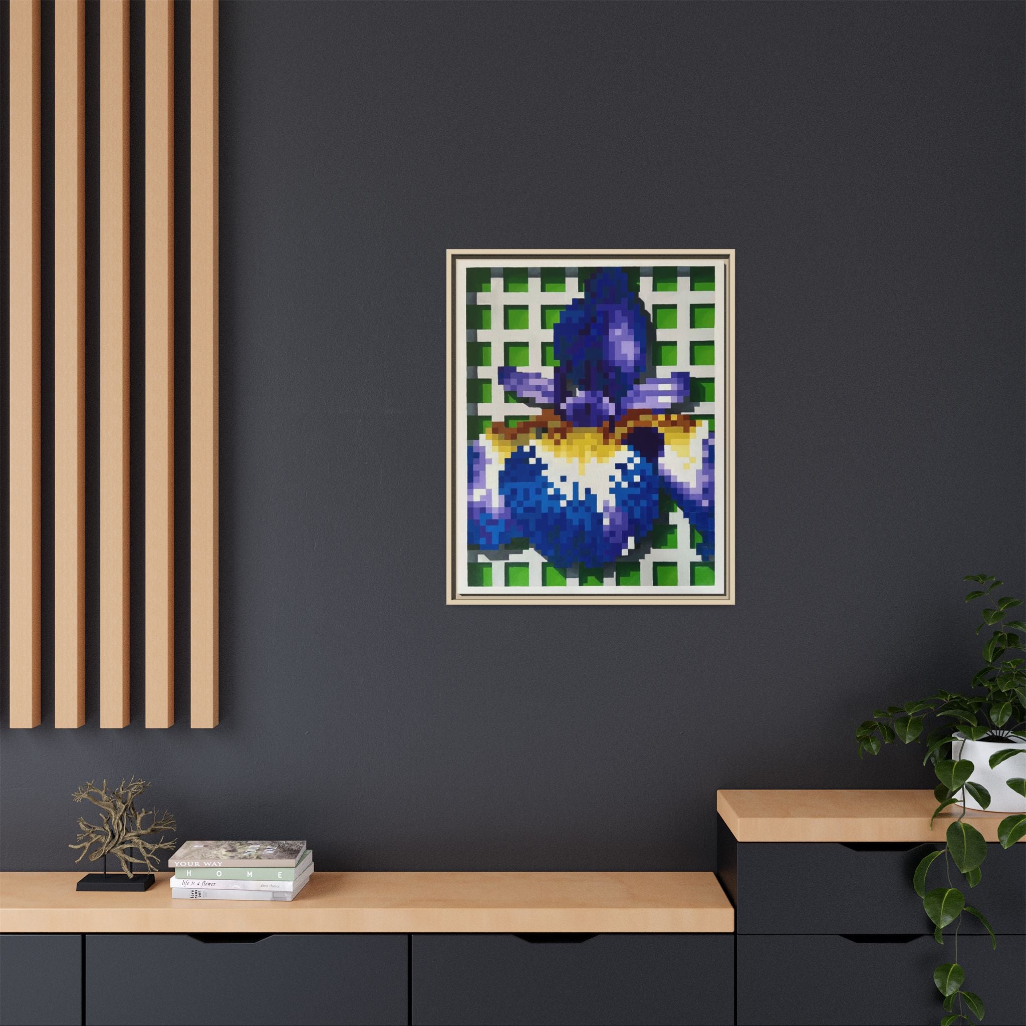 Iris 1 Painting - Framed Canvas Print