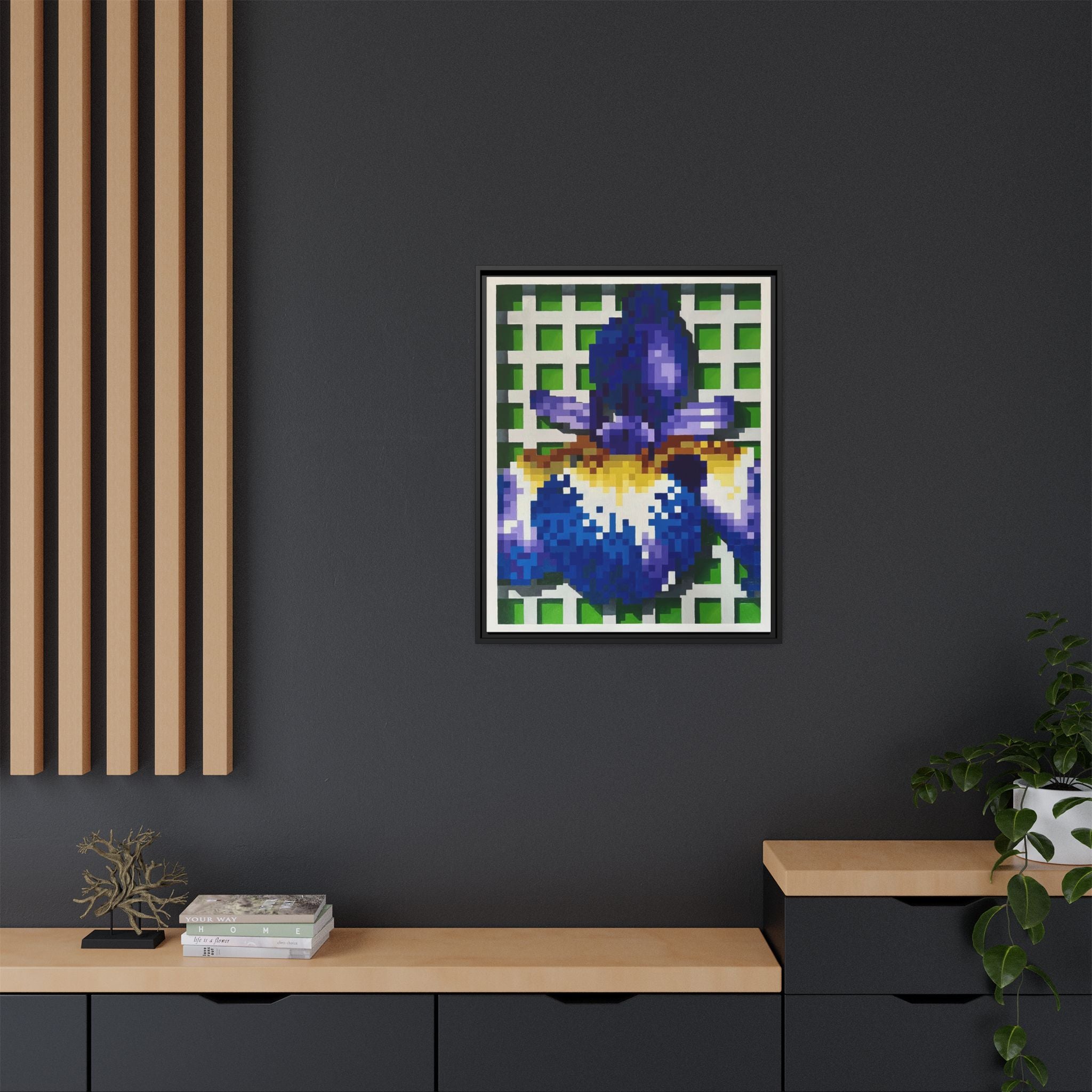 Iris 1 Painting - Framed Canvas Print